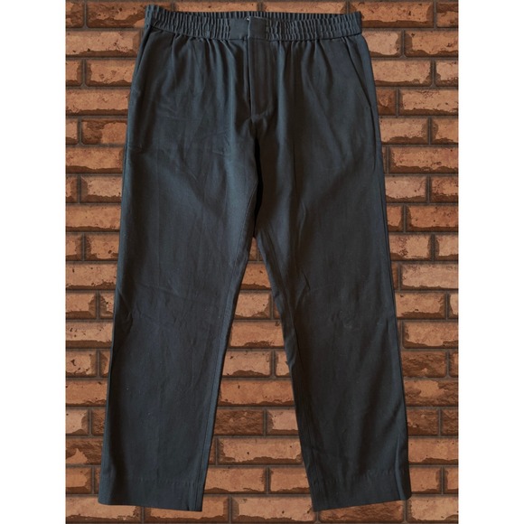 Banana Republic Other - Banana Republic Slim Tapered Stretch Waist Chino Pants Men's L Black Drawstring